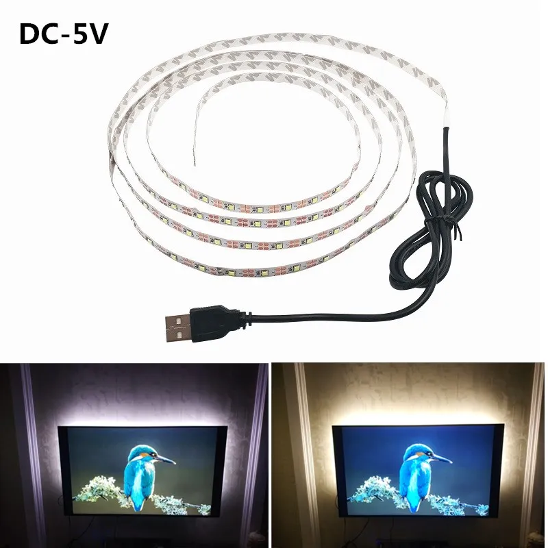 5 В 50 см 1 м 2 3 4 USB кабель питания светодиодный Светодиодная лента светильник SMD 3528
