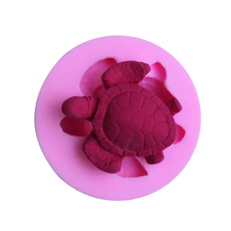 

Turtle section of the sugar cake baking making tool liquid silicone mold G099 colour random
