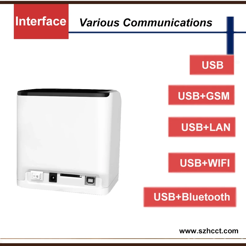 USB + Bluetooth/Wi Fi/GSM мультил интерфейс беспроводной термальный 58 мм POS чековый принтер