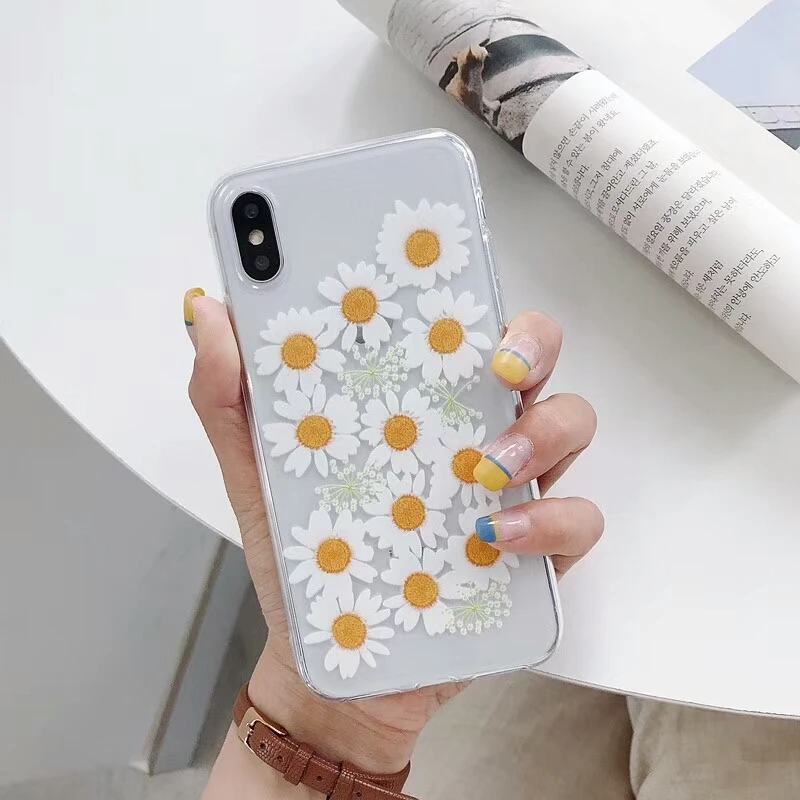 P30 Pro Чехол для Huawe P20 P10 P9 Nova4 чехол телефона прозрачный из ТПУ Модный с ромашками