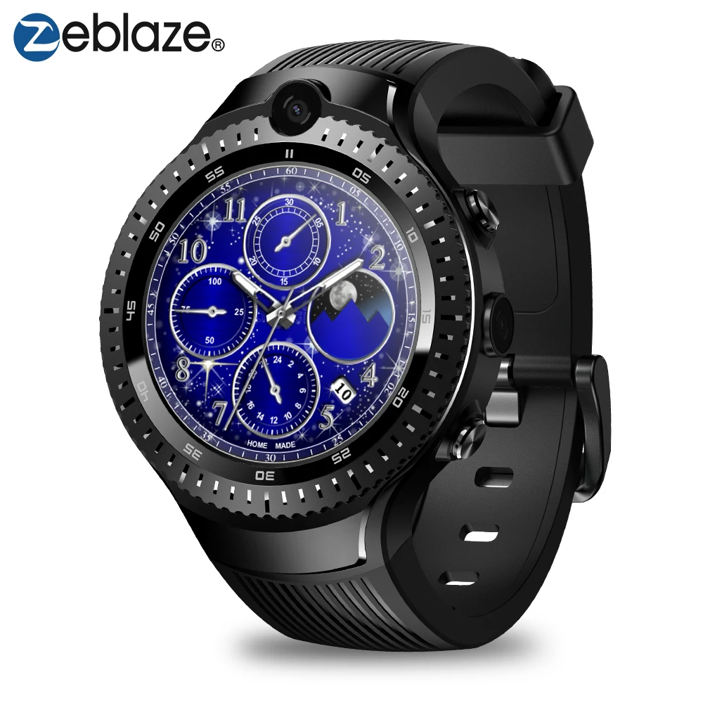 Zeblaze THOR 4 Dual Smart Watch 4G LTE Android 7.1.1 четырехъядерный процессор 1 Гб+ 16 Гб 1,4 дюймов AOMLED gps Nano SIM WiFi BT4.0 микрофон сердечный ритм