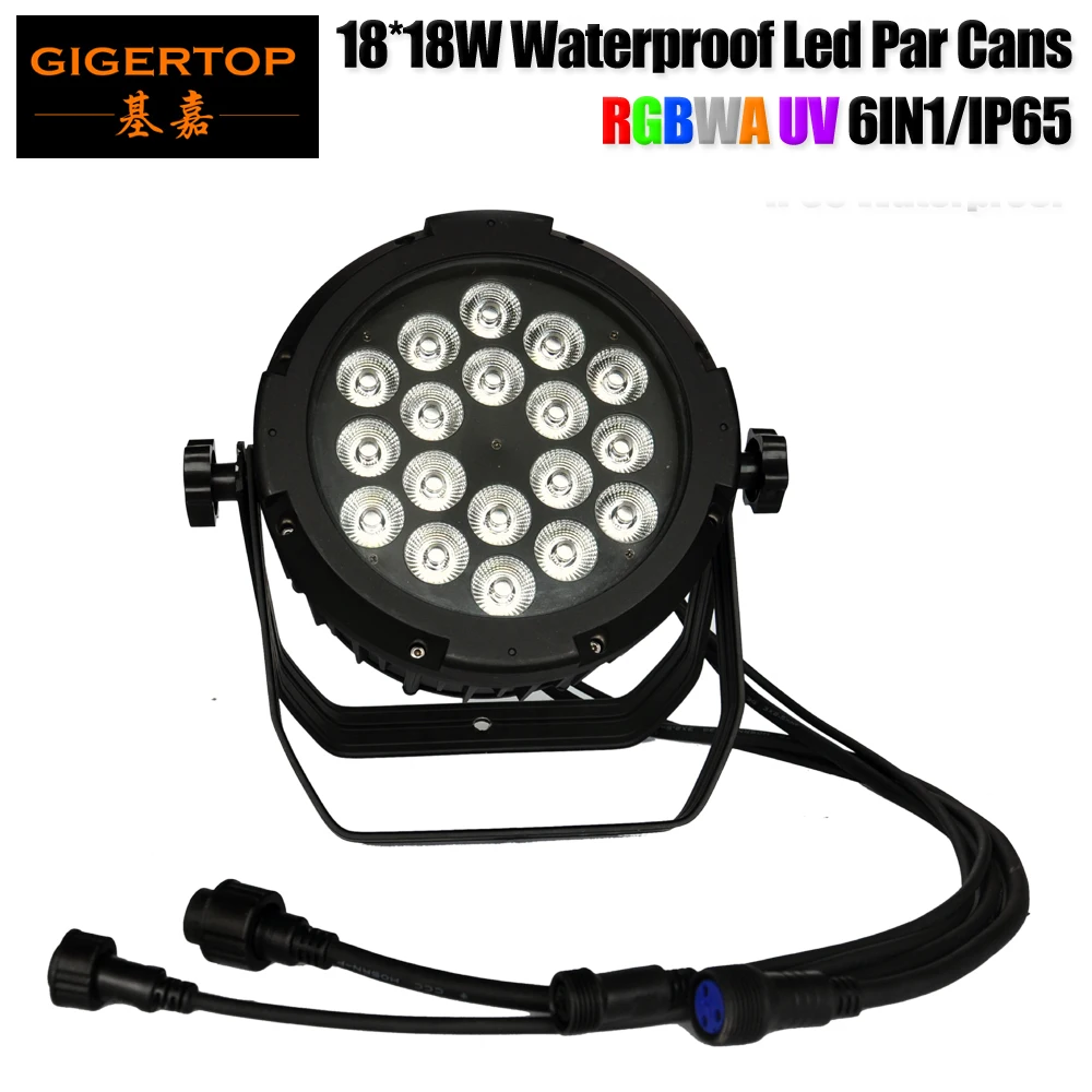 Gigertop TP-P109 New Compacted 18x18W RGBWA UV 6IN1 Waterproof Led Par Light LCD Display 6/10 DMX Channels Black Aluminum Case Gigertop TP-P109 New Compacted 18x18W RGBWA UV 6IN1 Waterproof Led Par Light LCD Display 6/10 DMX Channels Black Aluminum Case