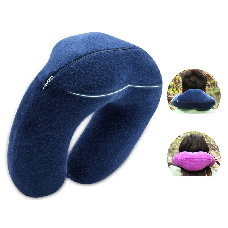 

Memory Foam U Shape Neck Pillow For Travel Cervical Healthcare Orthopedic Massager Car Office Airplane Sleeping Support Cushion