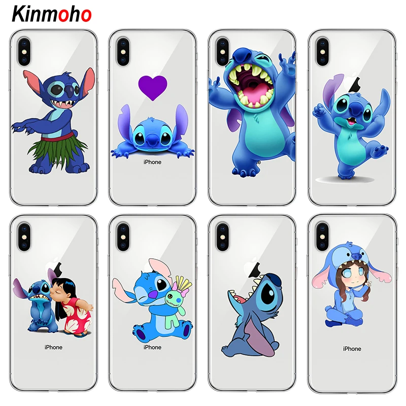 

Cute Lovely Cartoon Stitch Phone Cases Cover For iPhone 7 6 6S 8 Plus X XR XS Max 5 5s SE Soft Silicon TPU For Apple Coque Funny