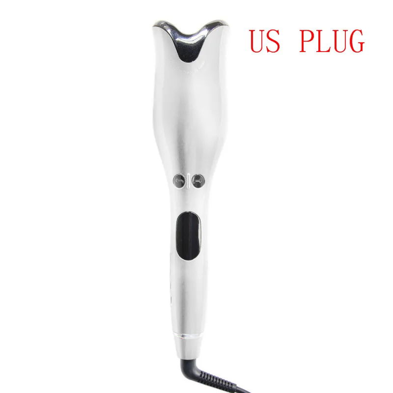 US PLUG Прямая поставка, автоматическая Плойка для завивки волос, палочка для завивки волос, 1 дюйм, вращающаяся керамическая палочка для завивки волос, волшебная палочка для завивки волос, салон - Цвет: US PLUG
