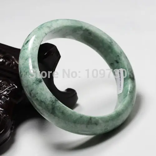 

Free Shipping 001576 Beautiful Certified Grade "A" Natural Green Jadeite Gems Bangle Bracelet (A0429)