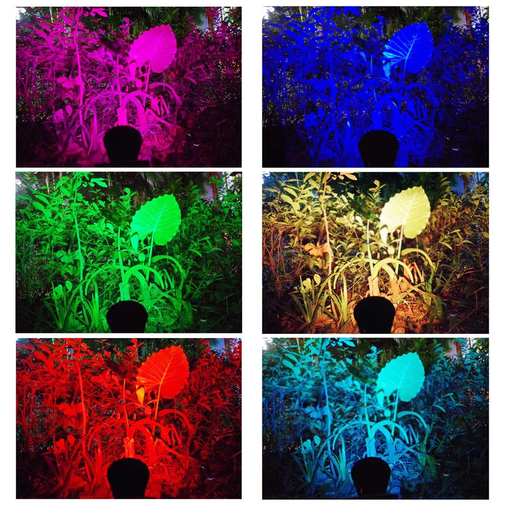

7 LED Solar Lamp Projector Color Change Wireless Waterproof Light Adjustable Spot for Outdoor Garden TN88