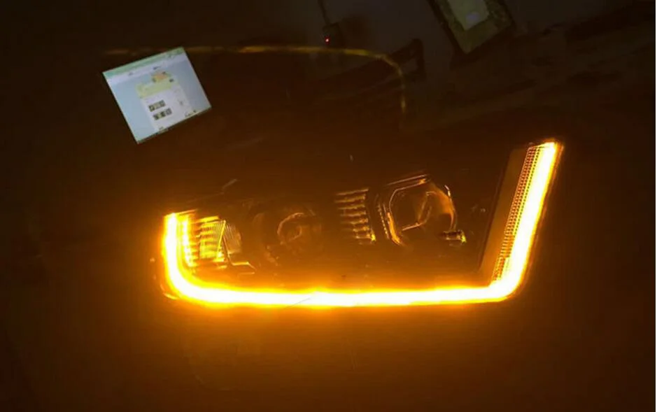 Динамический видео дисплей автомобиля Стайлинг для боковая фара Edge led головной свет Escape Головной фонарь drl
