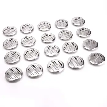 

20 x Aeration grid Ventilation Circle Lid 65mm stainless steel silver