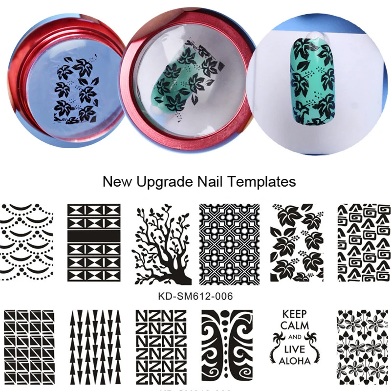 Conjunto da Arte do Unha Placa de Selo Ferramentas da Arte do Unha Plástico Transparente Polonês Faça Você Mesmo Unha Manicure Stamping Template Imagem Profissional 10 Pcs 16 Beleza e saúde