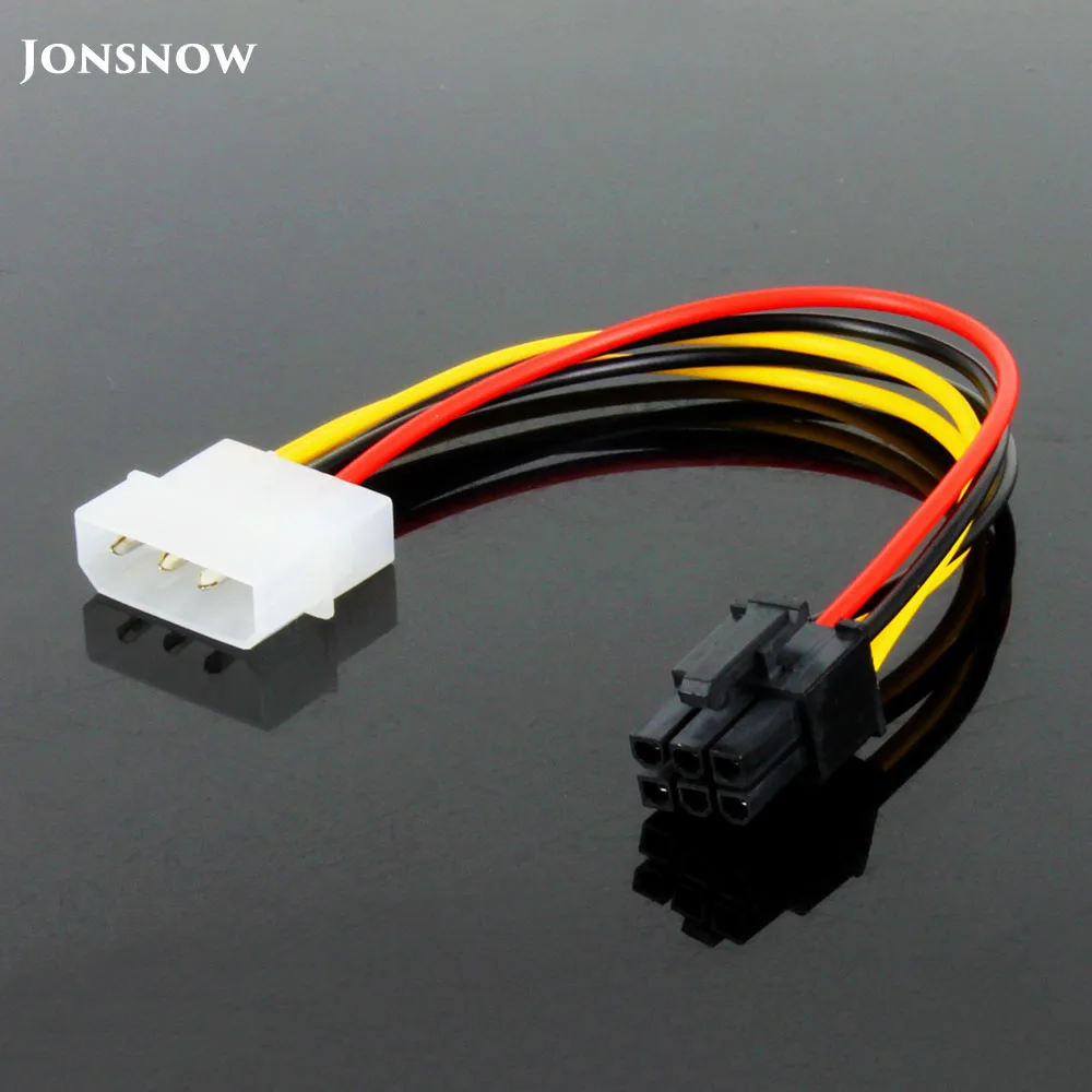 Адаптер питания для видеокарты JONSNOW 6 контактный штырьковый разъем 4 Molex Female PCI Express