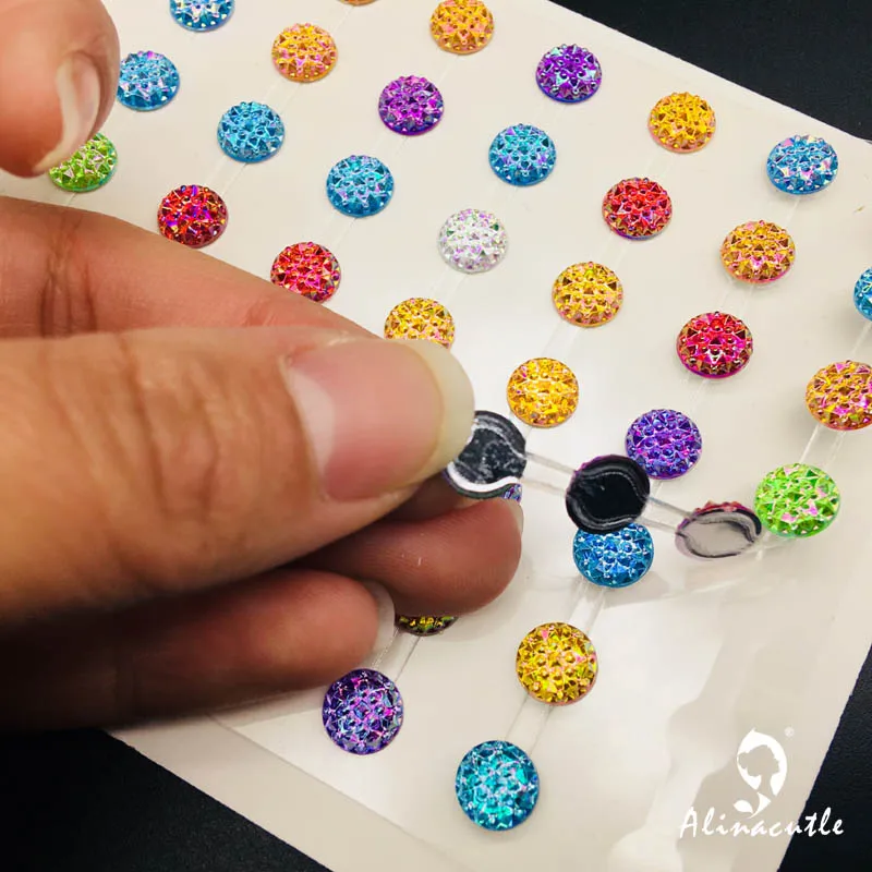 NUOLUX Sticker Flatback Rhinestone Stickers Self Adhesive Crystal Craft  Jewels Colorful Gems Diamond Acrylic Scrapbooking 