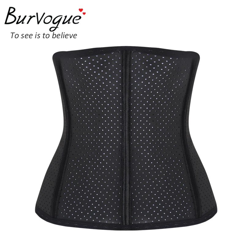 Breathable Latex Waist Training Corsets 9 Spiral Steel Bone Slimming Underbust Corset Tummy Control Corsets