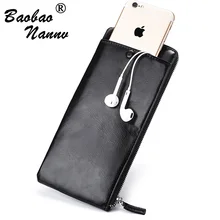 Кошельки с карманом для мобильного телефона, длинные кошельки для монет для мужчин и женщин, клатч, деловой мужской кошелек, винтажный большой тонкий кошелек, держатель для удостоверения личности