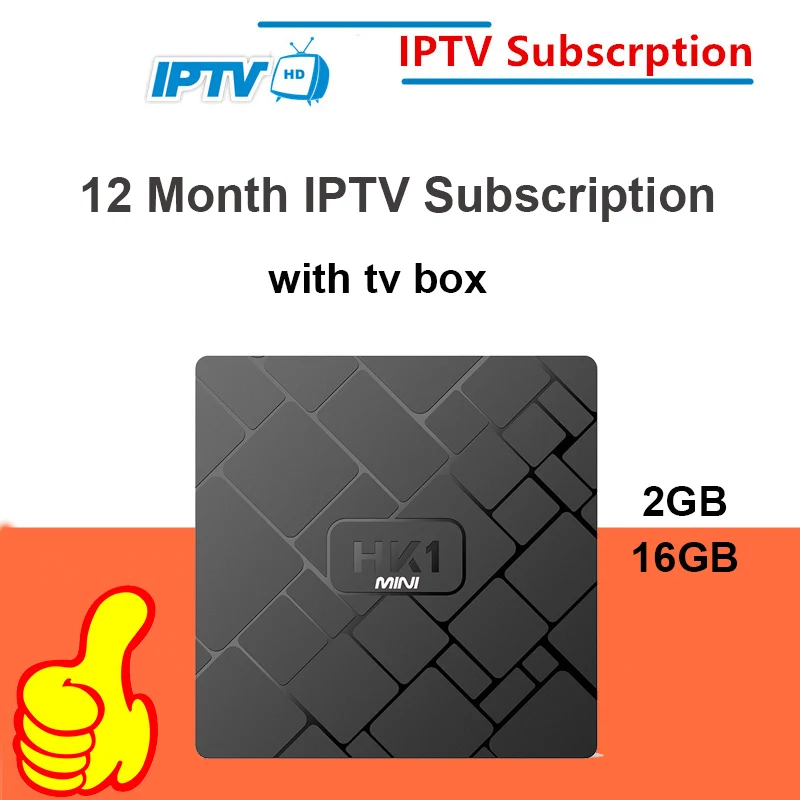 HK1 мини 2G 16G Android tv Box IP tv Италия Великобритания немецкий французский испанский Mediaset Премиум Turkry CA для Enigma2 Smart tv PC M3U Linux - Цвет: 12M IPTV with TV Box