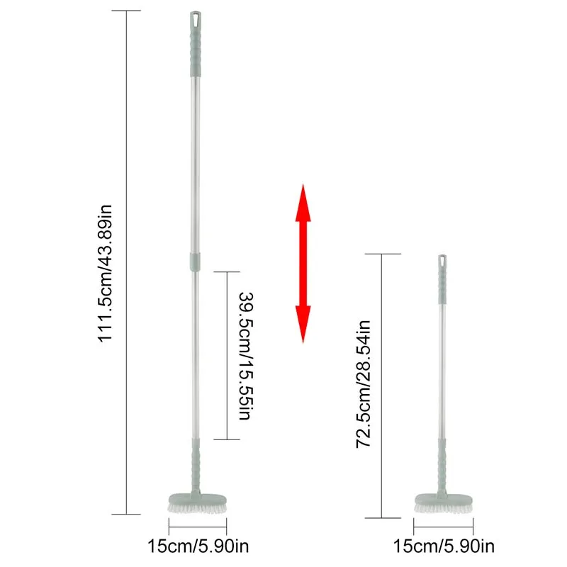 Congis длинная ручка щетка для ванной комнаты алюминиевая плитка Угловые щетки растягивающиеся вращающиеся инструменты для чистки пола ванной комнаты
