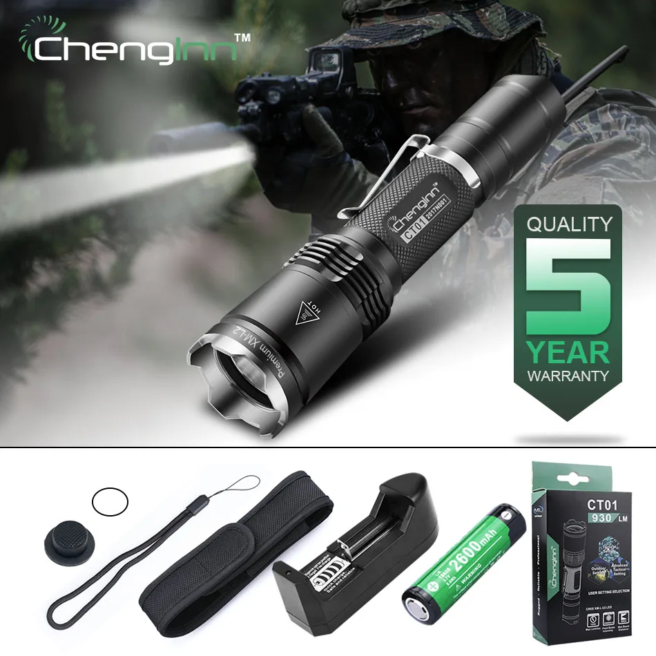 High beam military tactical flashlight Aluminum alloy convoy flashlight