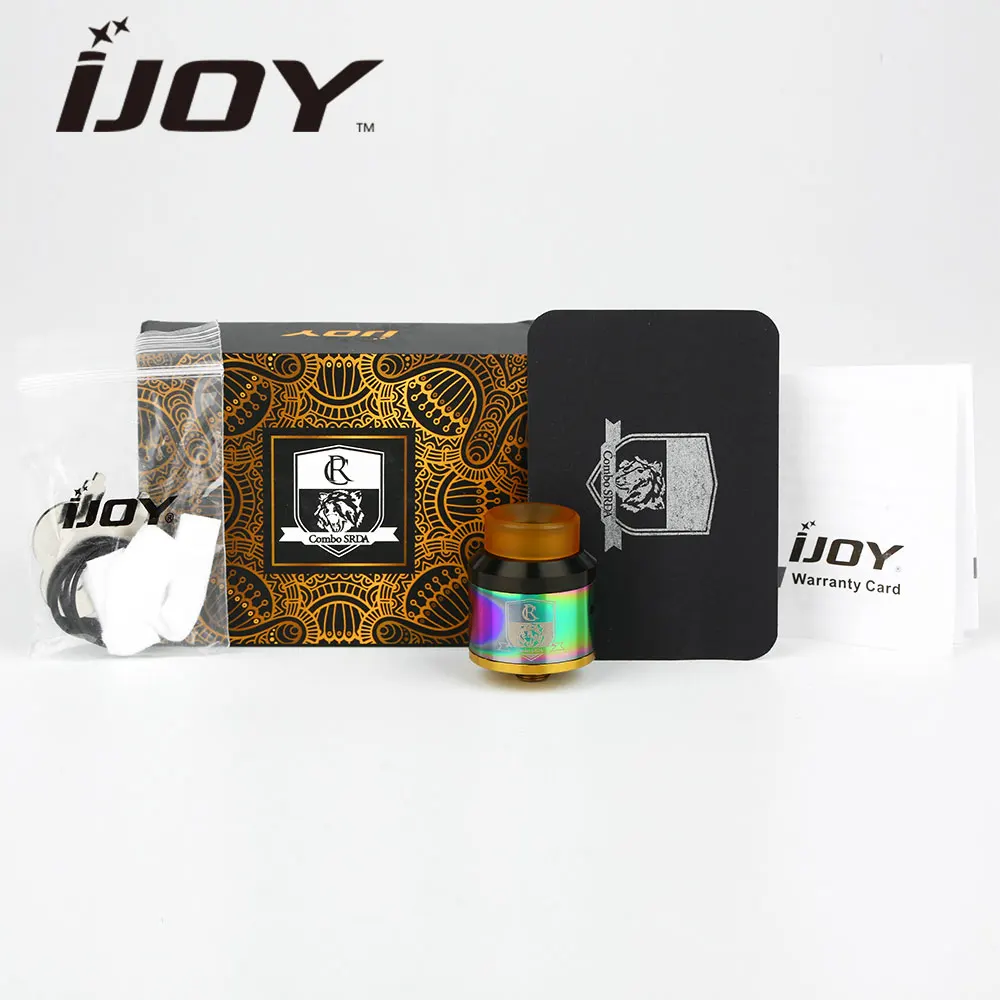 

IJOY COMBO SRDA Atomizer Tank with Pre-made Coil RDA & 810 Drip Tip Side Airflow Control E-cig SRDA Tank for Squonk Box MODs