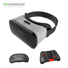 Shinecon VR Glasses 3D Immersive Virtual Reality Box Cardboard Wearable VR Box Headset For 4.3-6.0 inch Smartphone + Controller