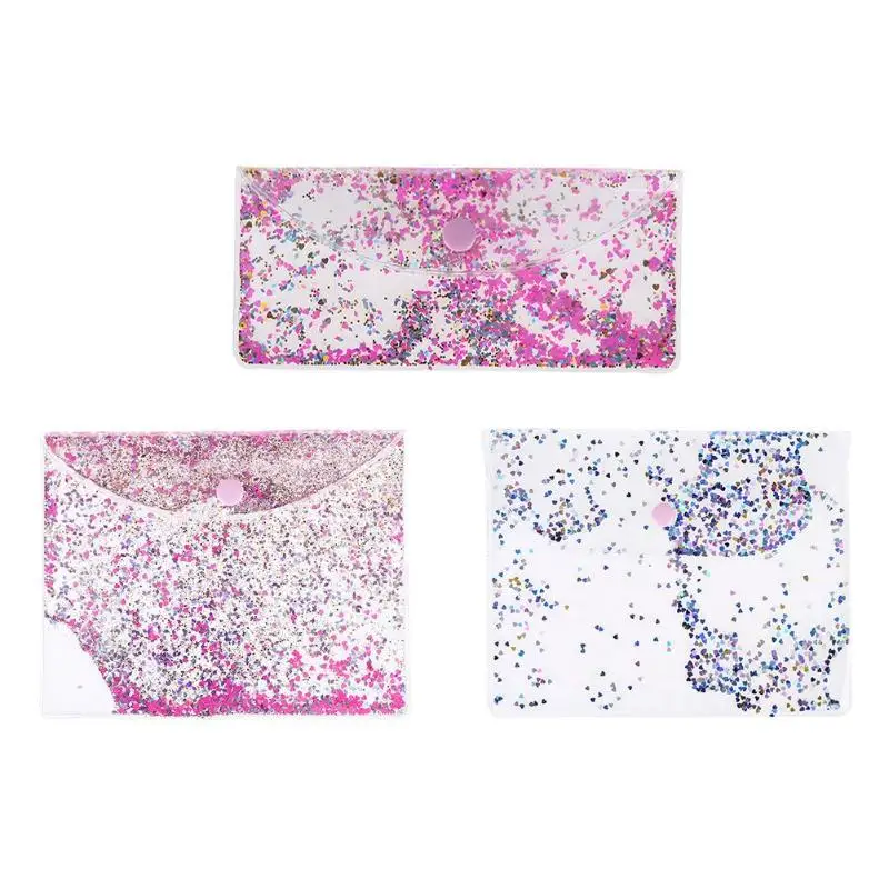 

1pc Transparent PVC Makeup Tools Bag Waterproof Pencilcase Shiny Sequins PVC Makeup Handbag Tool Handbag Cosmetic Bag
