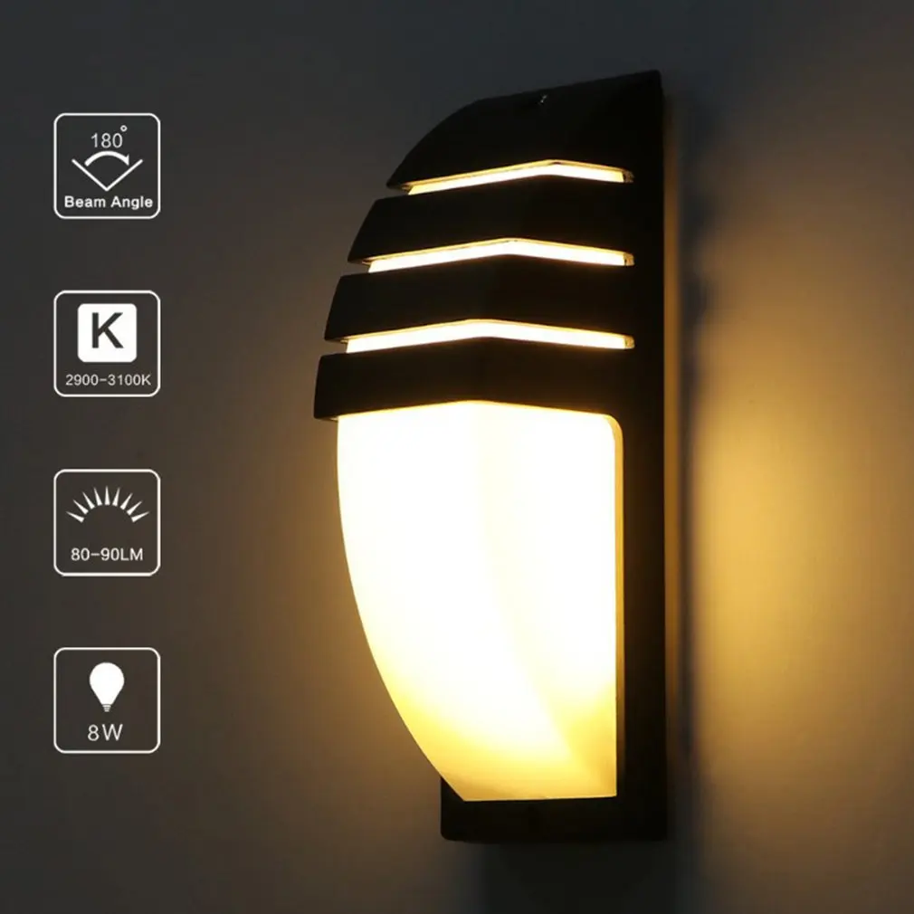 

6W Led Wall Light Waterproof Porch Light Modern Led Wall Lamp Radar Motion Sensor Courtyard Garden Outdoor Light