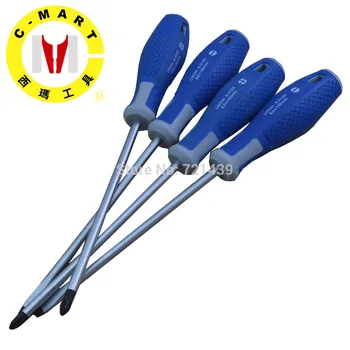 

C-mart tools 4PCS Alloy Steel Double Color Handle Triangle Screwdriver Bolt driver Special screwdriver 6X150mm