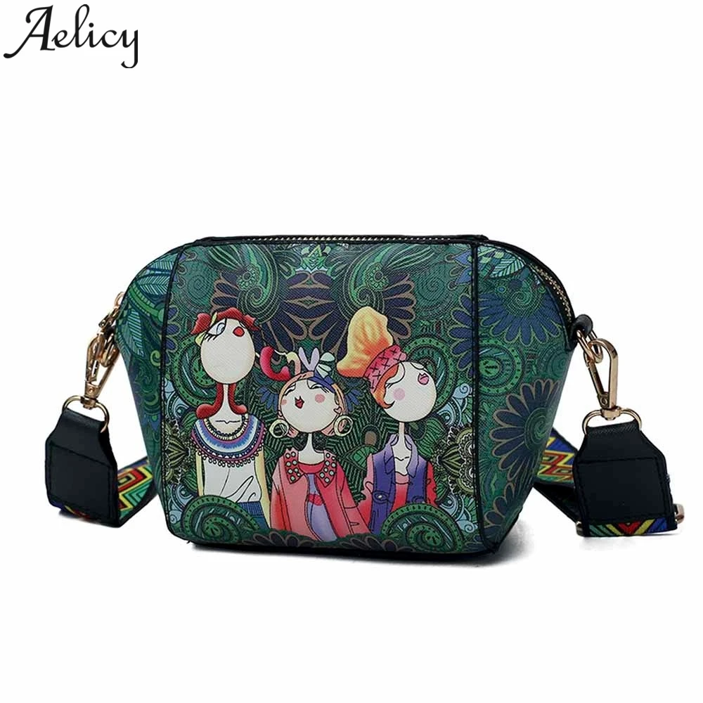 

Aelicy 2019 Fashion Women Forest Casual Crossbody Shoulder Bags Messenger Bags Leather Handbag Headset Bag Shell Bag Girls
