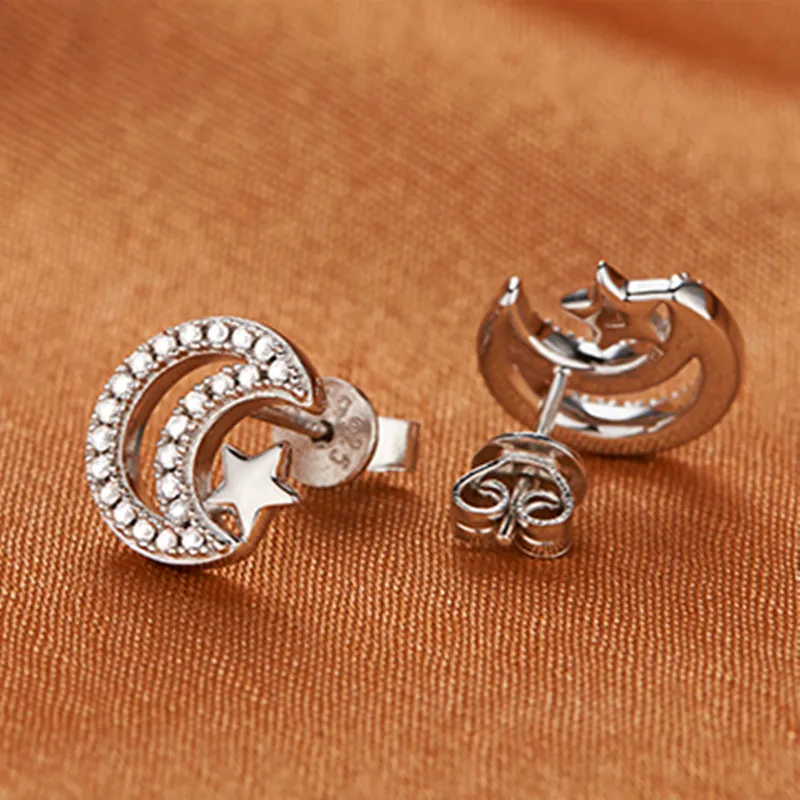 Здесь продается  Mymiss 925 silver  moon earring female earrings earring moon and stars  Ювелирные изделия и часы