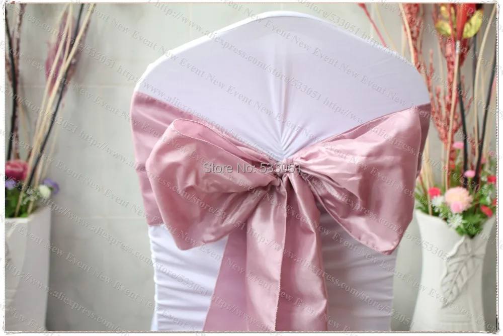 NO.50 Deep Pink Color Shining Taffeta Chair Sash/Chameleon Chair Sash