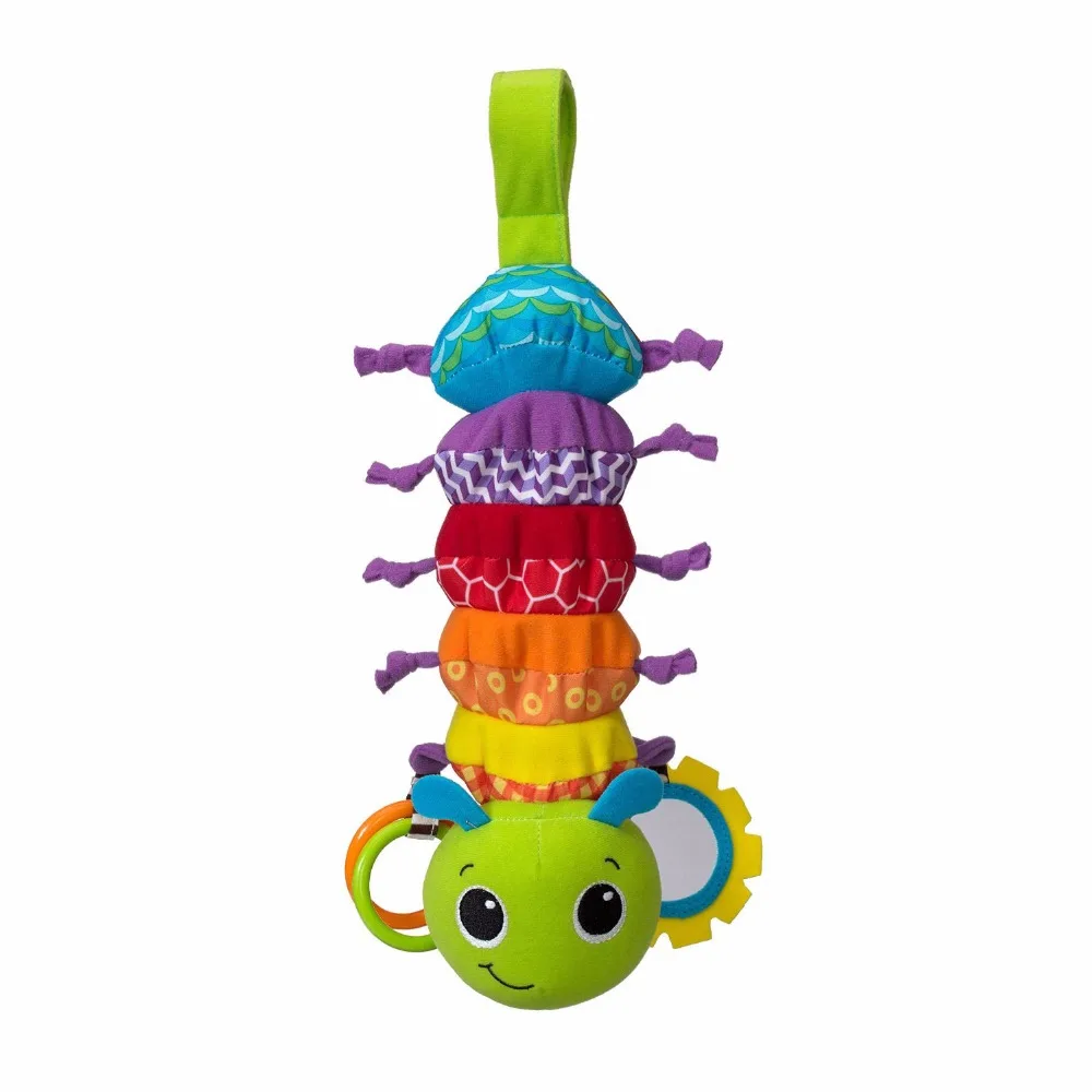 Детская вращающаяся гусеница Жираф коляска кровать кроватка подвесная Мобильная игрушка детская погремушка с колокольчиком с прорезывателями Многофункциональный червь жук