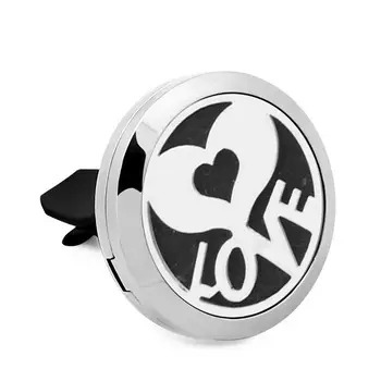 

Best Selling Love Mom Stainless Car Air Vent Freshener Essential Oil Diffuser Locket Car Electronics Accessories High Quality