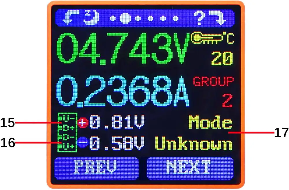 RD UM25 UM25C USB 2,0 tipo-C lcd voltimetro amperimetro metro del voltaje de corriente de carga de la bateria cable, comprobador