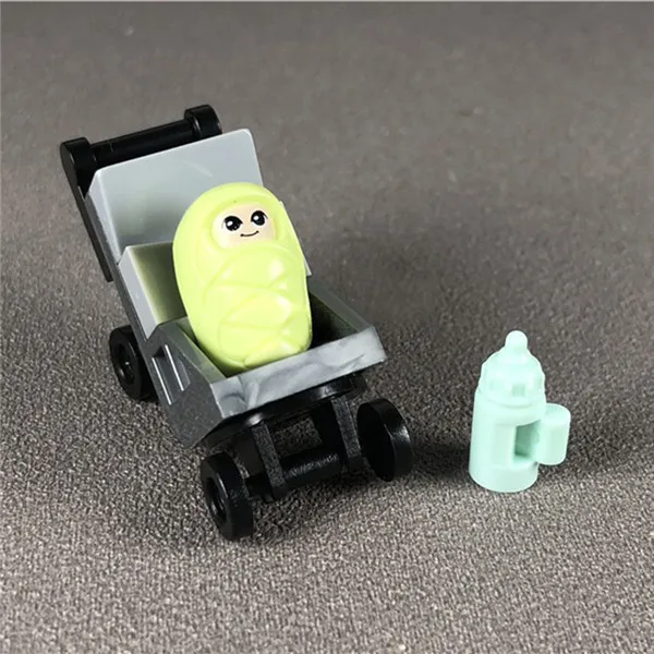 Baby Care Car Carriage Block Building Blocks Toy LegoINGlys City MOC Accessories Small Bricks DIY Kits Toys For Children (1)