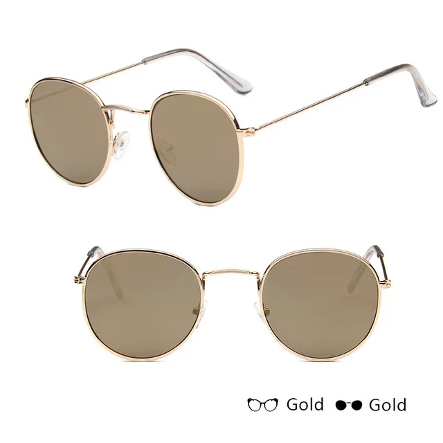 LeonLion, роскошные зеркальные солнцезащитные очки для женщин/мужчин, брендовые дизайнерские очки, женские круглые солнцезащитные очки, уличные очки Oculos De Sol Gafas - Цвет линз: gold gold