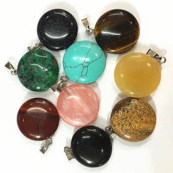 

Gazelle New 2018 Fashion Mixed Natural Stone Pendant Roses Quartz Opal lot For Jewelry Making 12PCS Wholesale Free Shipping