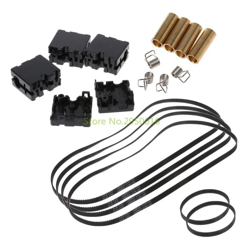 

3D Printer Parts Injection Slider With Copper Sleeve +Slider Block Spring + GT2 610 200 Timging Belt for Ultimaker 2 UM2 New C26