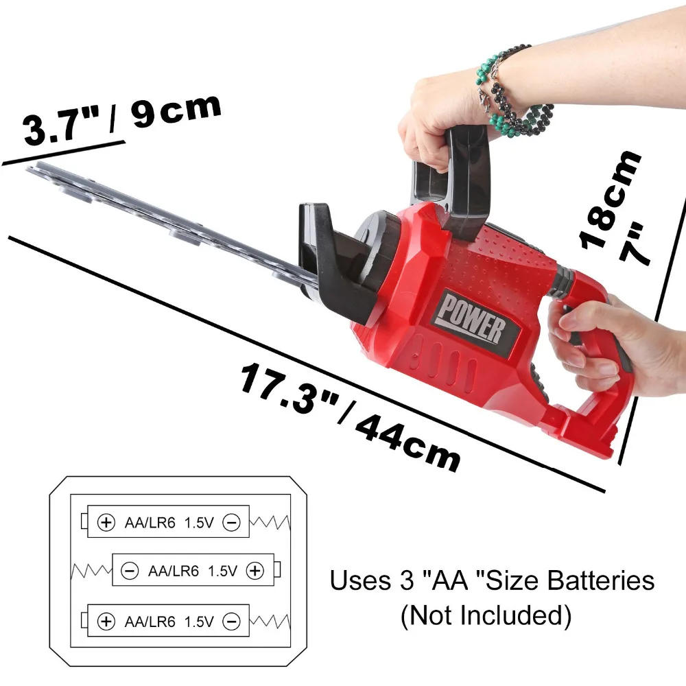 Электрический триммер для живой изгороди, игрушечная бензопила для детей, ролевые игры, строительная вращающаяся электрическая пила со звуками, детские игрушки для мальчиков