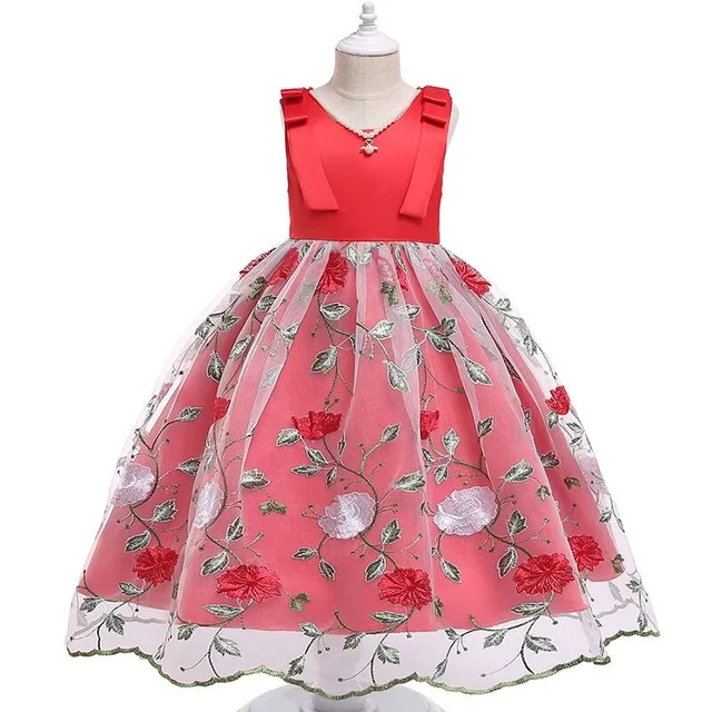 Цветок Платья для девочек Baby бисерные Стразы Кружева платье-пачка принцессы из тюля с вышивкой Детское бальное платье Пышное свадебное платье