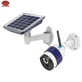 Online 720 P Solar Mobile WiFi PIR Kamera Mit Infrarot LED Für Außen Motion Erkennen Wasserdichte IP65 Und Remote Wake Up Durch Freies APP