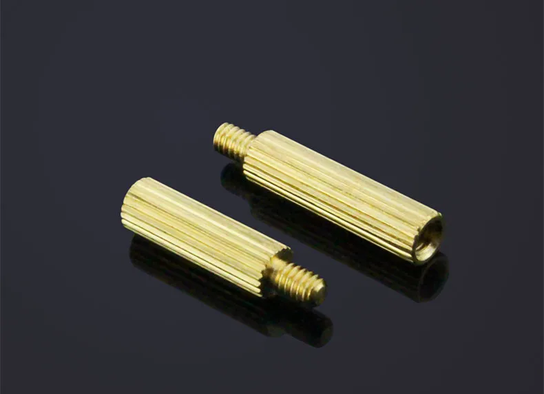 25pcs M2 Circular Knurled Brass Pillars Screw Male Female M2x24mm to M2x40mm Female to Male