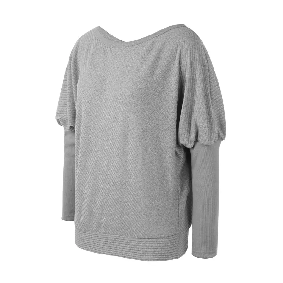 Gladiolus Slash Neck Sexy Autumn Winter Sweater Women 2018  Long Sleeve Loose Casual Long Knitted Pullover Women Sweater Jumpers (33)