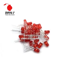 1000 шт. красный светодиодный светильник 5 мм красный светодиод красный поворот красный