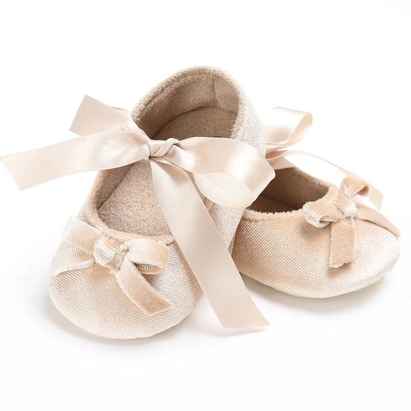 Г. Нескользящая обувь для первых ходунков, стильная обувь для маленьких девочек бархатная Танцевальная обувь принцессы для малышей обувь для малышей с бантом для новорожденных