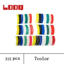LDDQ 315pcs Heat shrink tubing 2:1 Heat Shrink Tube Wrap Heat sleeving 1mm 1.5mm 2mm 2.5mm 3mm insulation Cable Sleeving