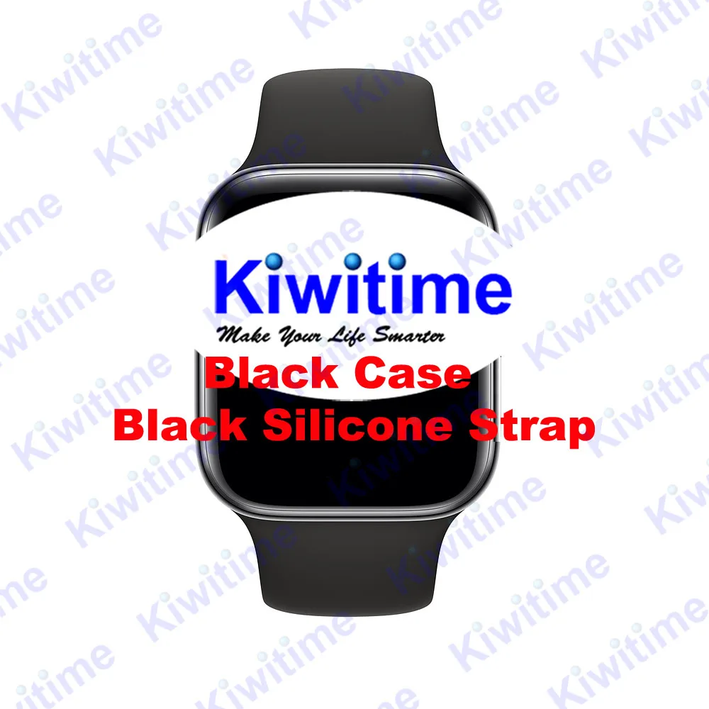 KIWITIME X Pro Bluetooth Смарт часы 1:1 Смарт часы 44 мм чехол для Apple iOS Android шагомер сердечного ритма DIY функция PK IWO 10 - Цвет: Black BlackSilicone