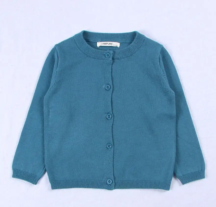 Кардиган для маленьких мальчиков и девочек; коллекция года; сезон весна-осень; детские свитера; свитер для девочек ярких цветов; Трикотажная хлопковая верхняя одежда; кардиган - Цвет: New Blue