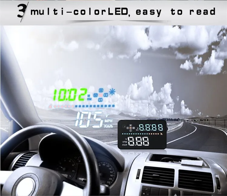 XYCING A3 gps HUD 3,5 дюймов Автомобильный коллиматорный Дисплей ветрового стекла проектор Скорость сигнализации Бортовая Диагностика компьютера приборной панели для фиксации данных при вождении, Автомобильная сигнализация Системы