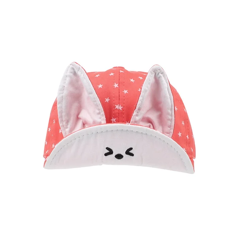 Cute Cartoon Baby Cap Rabbit Ears Baby Sun Hat For Girls Star Print Cotton Baby Hat Spring Summer Infant Cap Baby Boys Clothing (5)