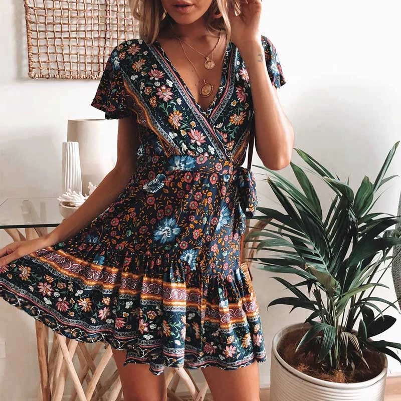 wrap around beach dresses