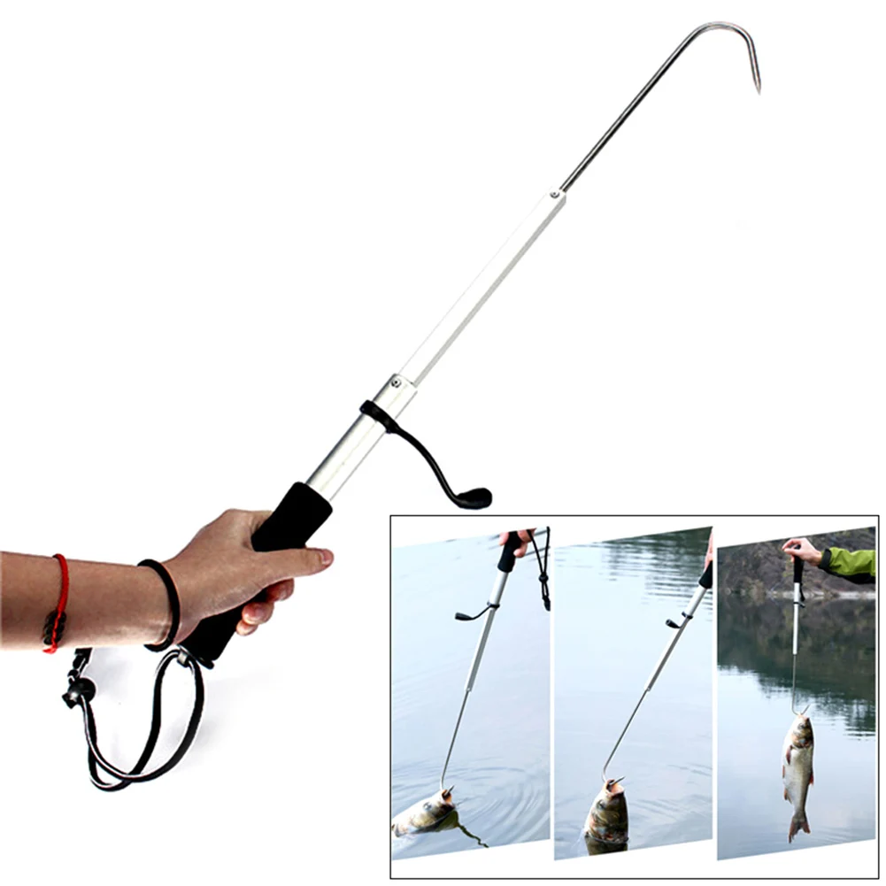 Buy 24" 60cm Telescopic Fish Gaff Aluminum Alloy